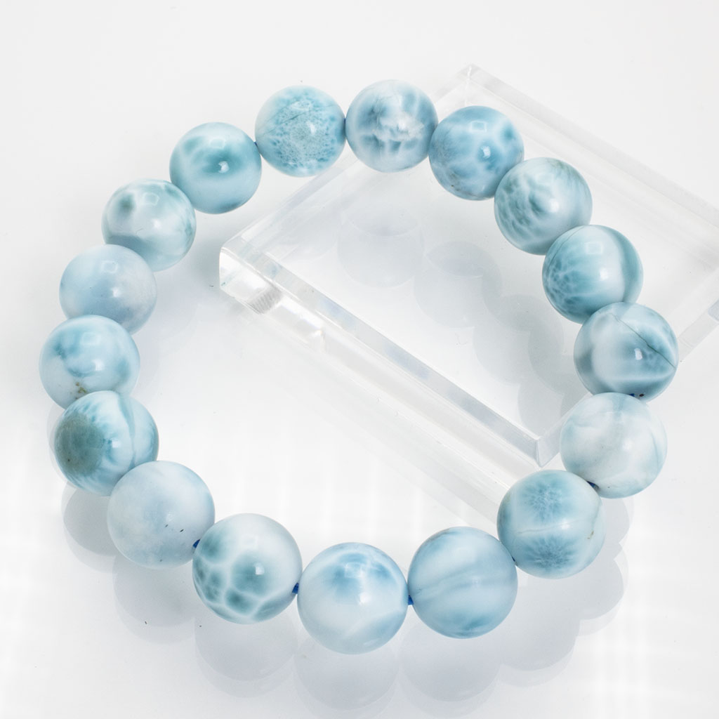 ラリマー ドミニカ共和国産 パワーストーン 天然石ブレスレット