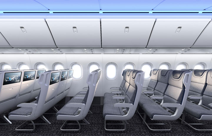 777X、窓16％大きく ボーイングが客室イメージ公開