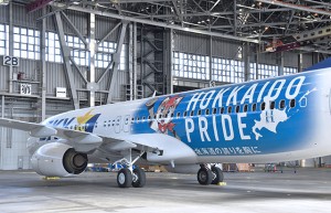 スカイマーク、日ハムコラボの「ファイターズジェット」 佐山会長