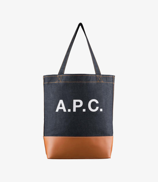 Axelle tote bag | Japanese Denim and smooth leather | A.P.C.