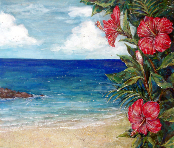 ハイビスカス」 by 都愛ともか｜Artmeter｜暮らしを彩るアートが