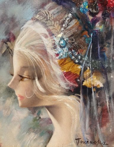 マドモアゼル | 鶴岡義雄 買取・作品 | 洋画、絵画高額査定はアート