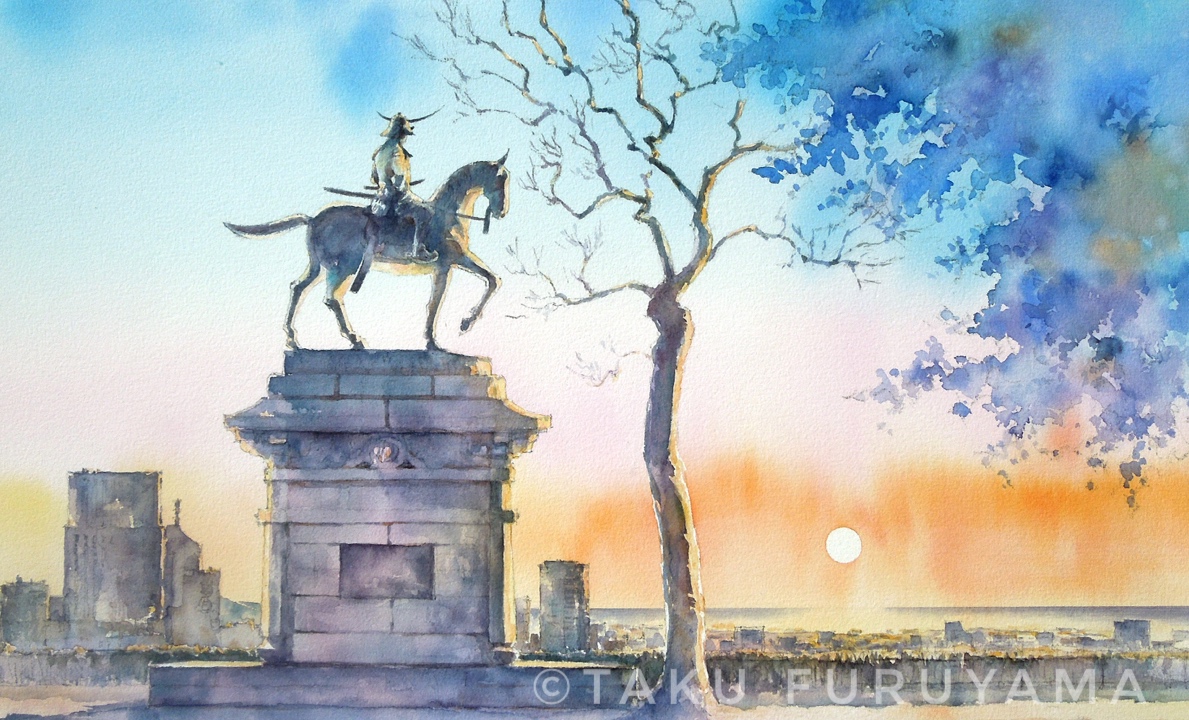 伊達政宗公騎馬像帰還