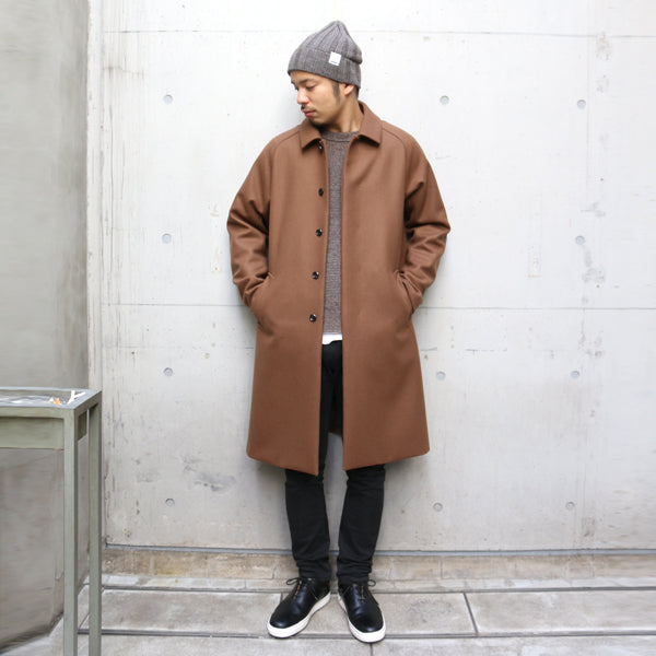 ATTACHMENT カシミヤ混平二重メルトン ステンカラーコート AC62-218