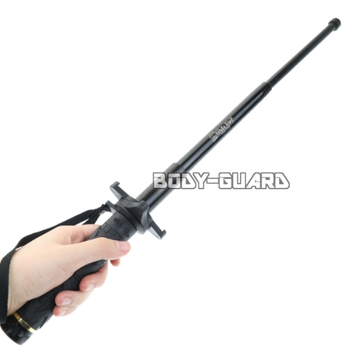 ホワイトウルフ4140カスタムスチール警棒 21 鍔付 ラバーグリップ