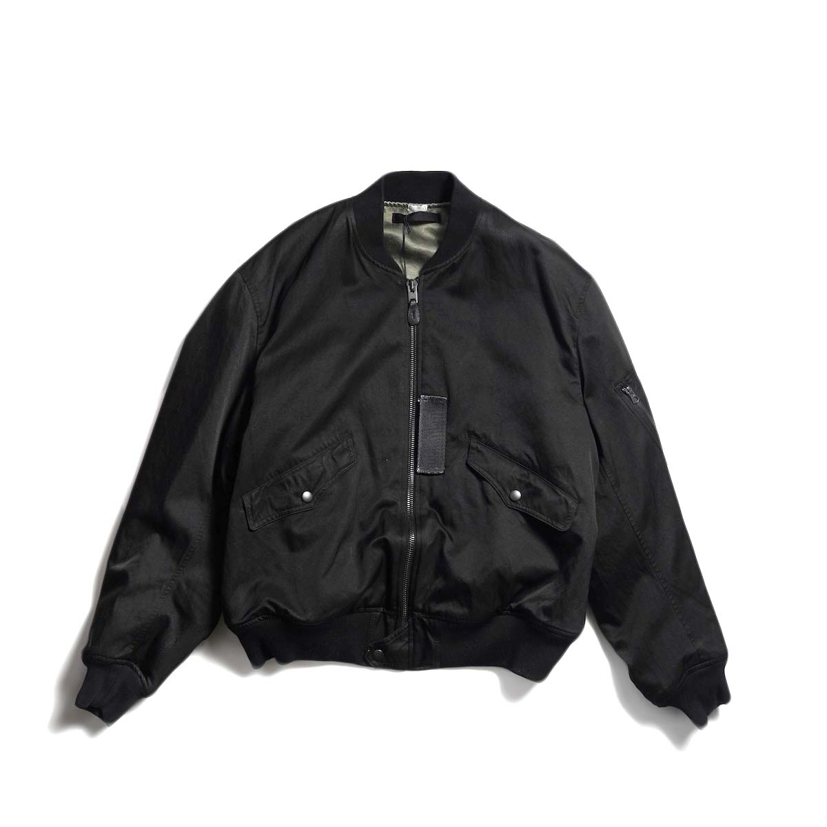 A.PRESSE / Vintage Silk L-2B Flight Jacket (Black)