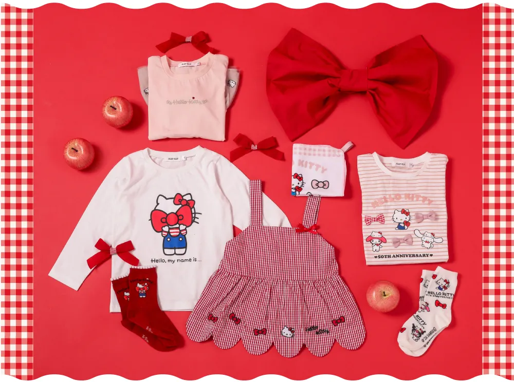 ハローキティ50周年限定コラボアイテム ｜ 子供服のBEBEMALL（べべモール）