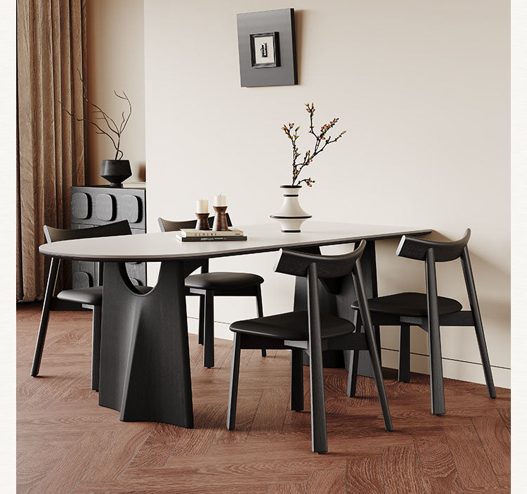 ダイニングテーブル 半楕円形テーブル 壁寄せスクエア＆ラウンド