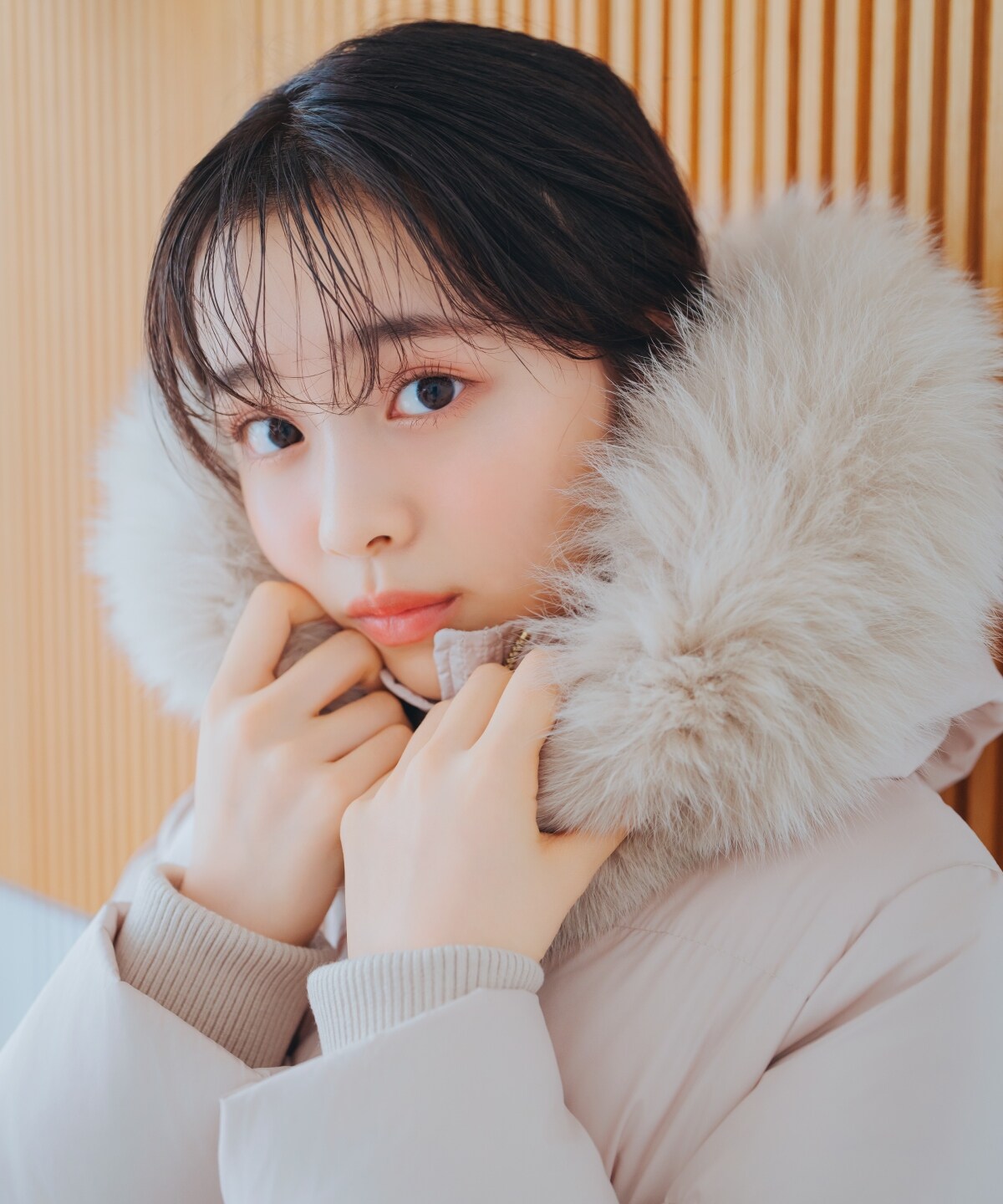 FOXファー付きショートダウン