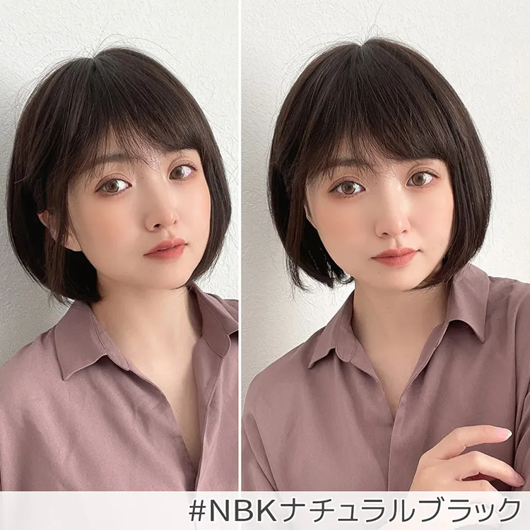 医療用ウィッグ 最高級人毛(レミー)100％ 部分手植えミニボブ