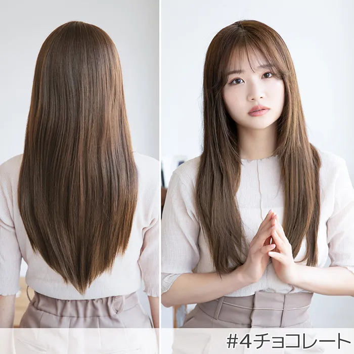 人毛シールエクステ50cm20本分(10シート)（ポイントウィッグ