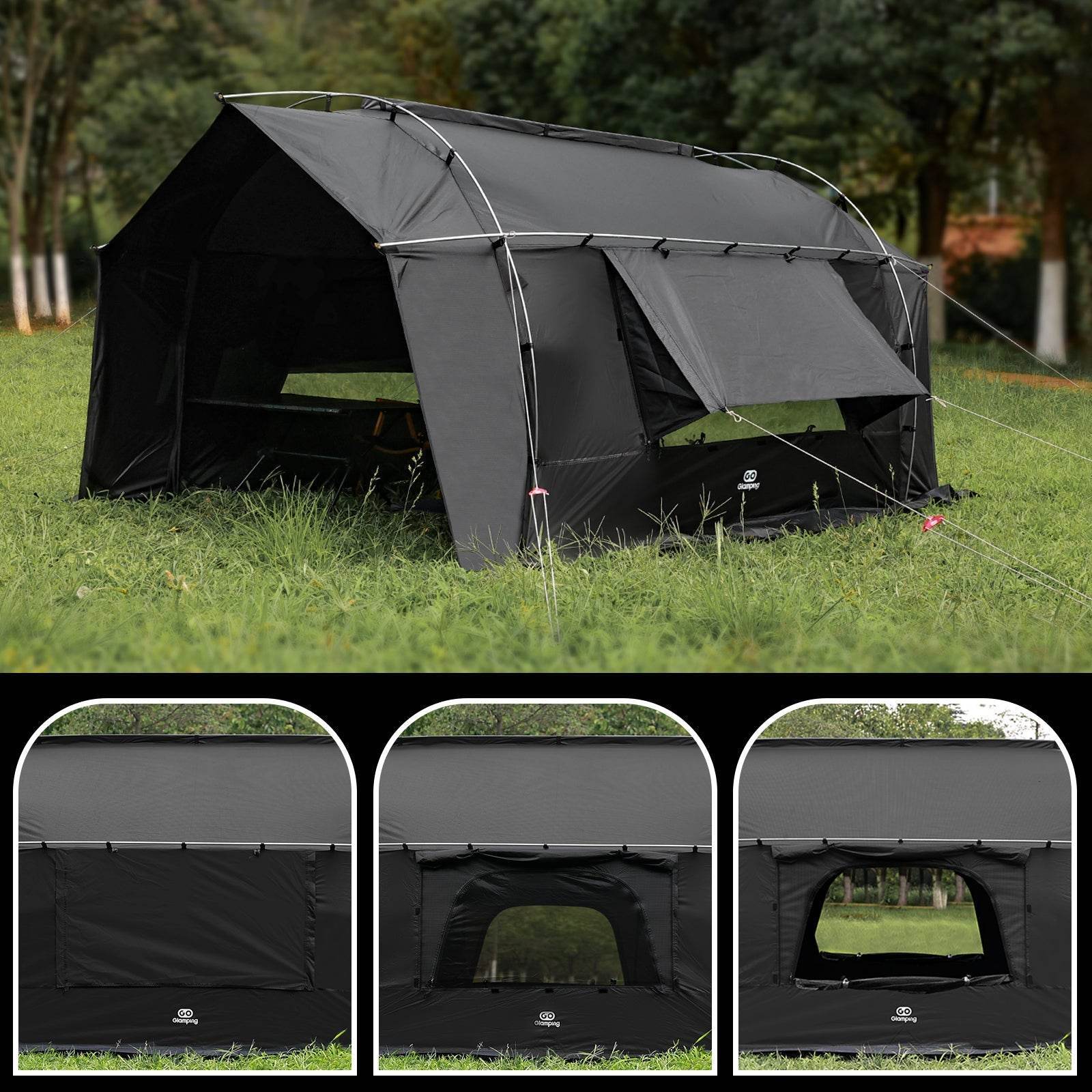 タイムセール中】GOGlamping カヌー自立式トンネルテント