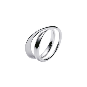 Möbius sterling silver double ring for women | Georg Jensen