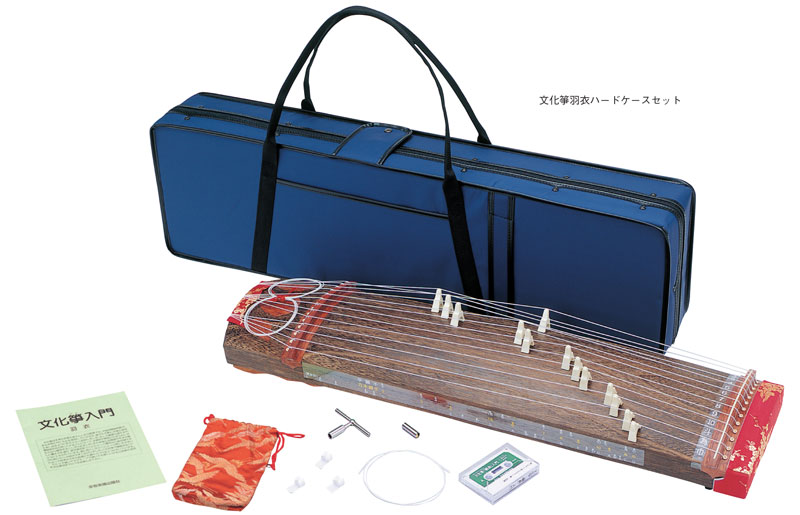 文化箏 大正琴 13弦 和楽器 美品 ソフトケース付 幅約93cm 1/2サイズ