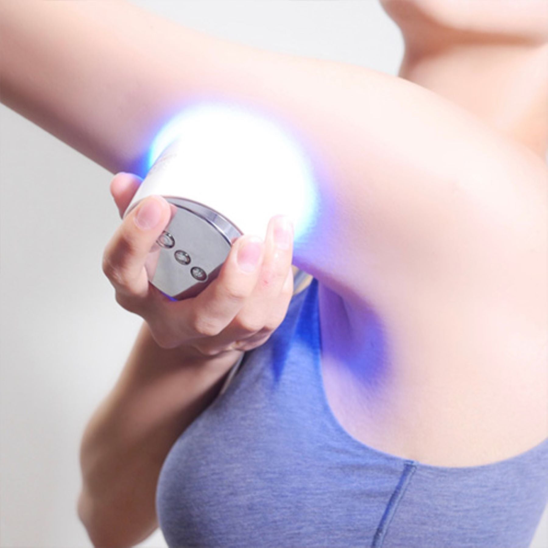 ポータブル光美顔器 赤黄緑青4色LED USB充電式 フェイスケア