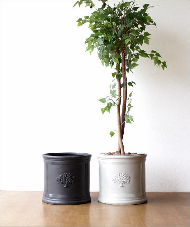 鉢カバー おしゃれ ラウンド アンティーク セメント 北欧 ナチュラル