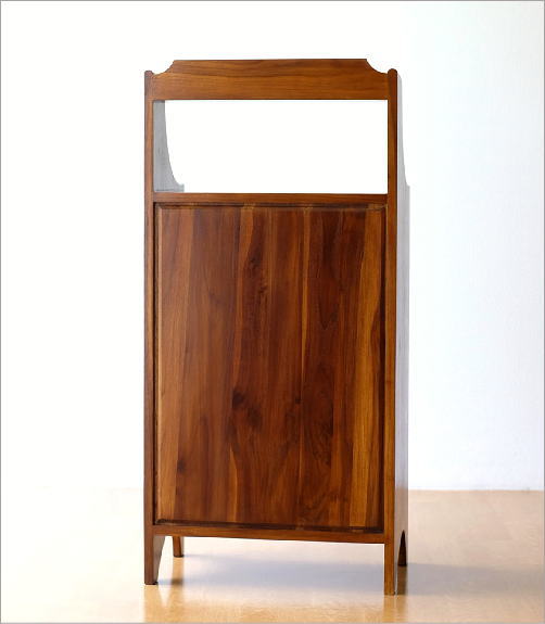 キャビネット 電話台 ファックス台 FAX台 おしゃれ チーク 無垢材