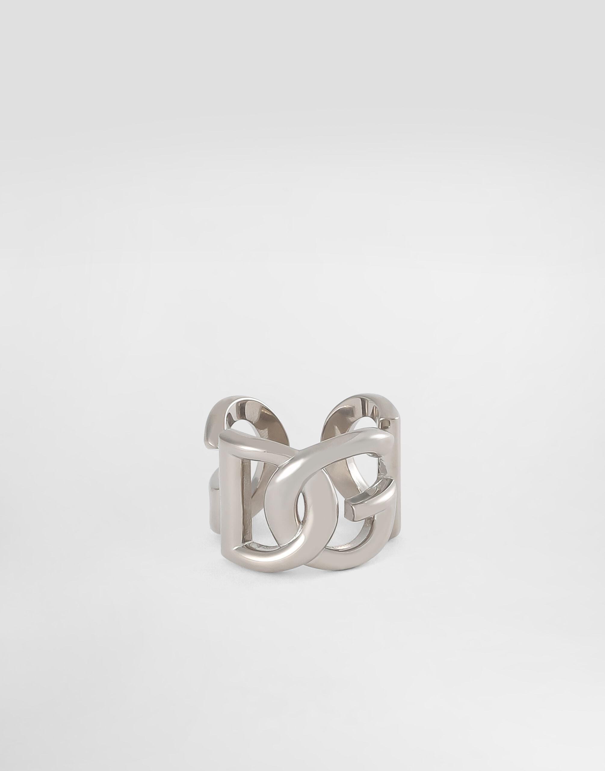 シルバーのメンズ リング DGロゴ | Dolce&Gabbana®