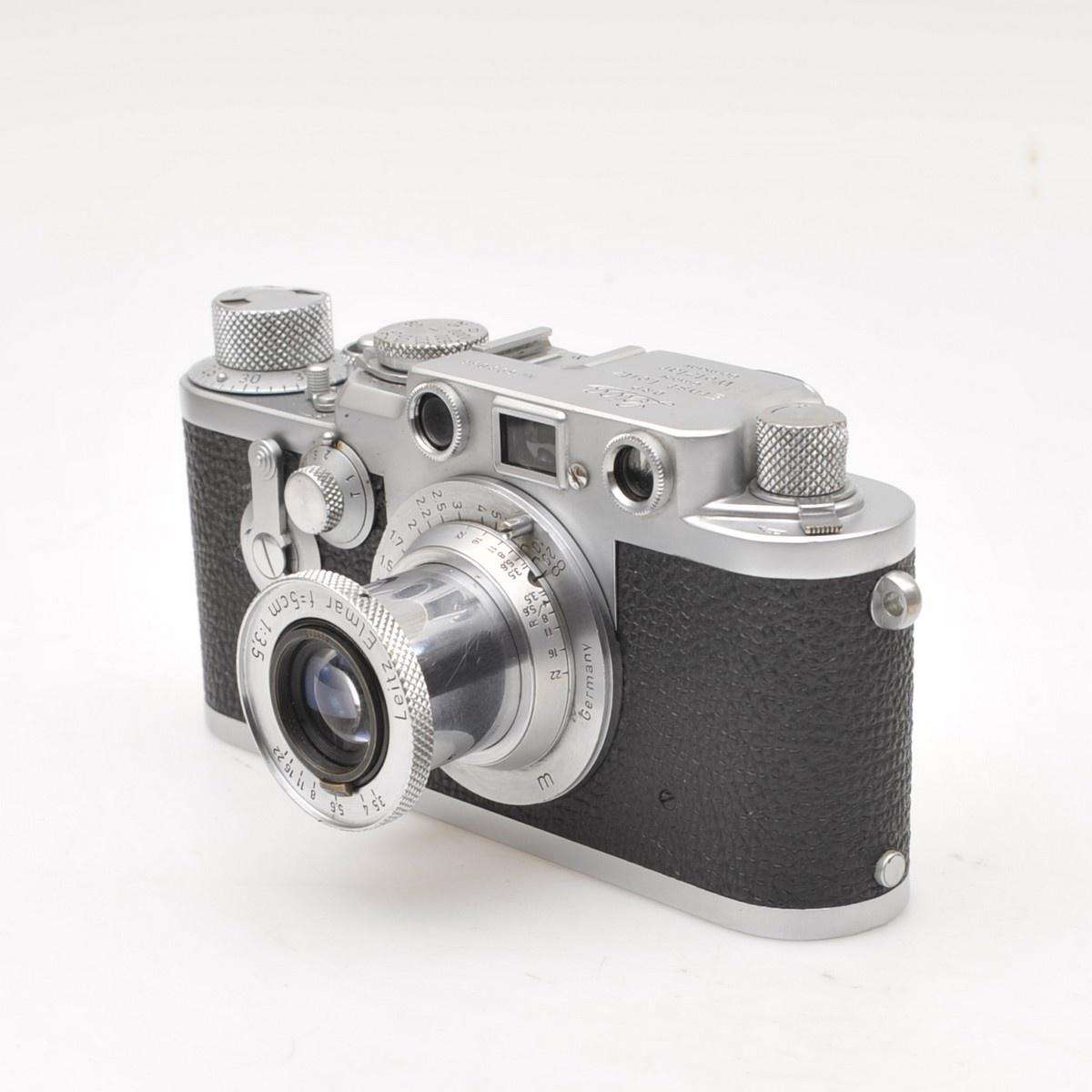 Leica 3F black dial with Elmar 3.5/50mm - De Wit Cameras