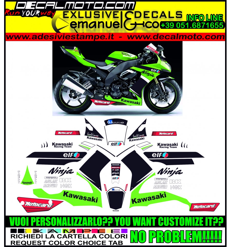 Adesivo ZX 10 R 2008 - 2010 REPLICA TOM SYKES WSBK