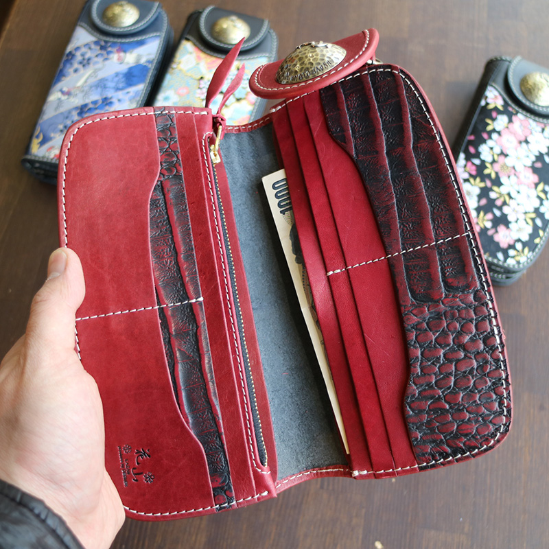 桜満開花山ロングウォレット/キーケース/コインケース！(3月31日UP