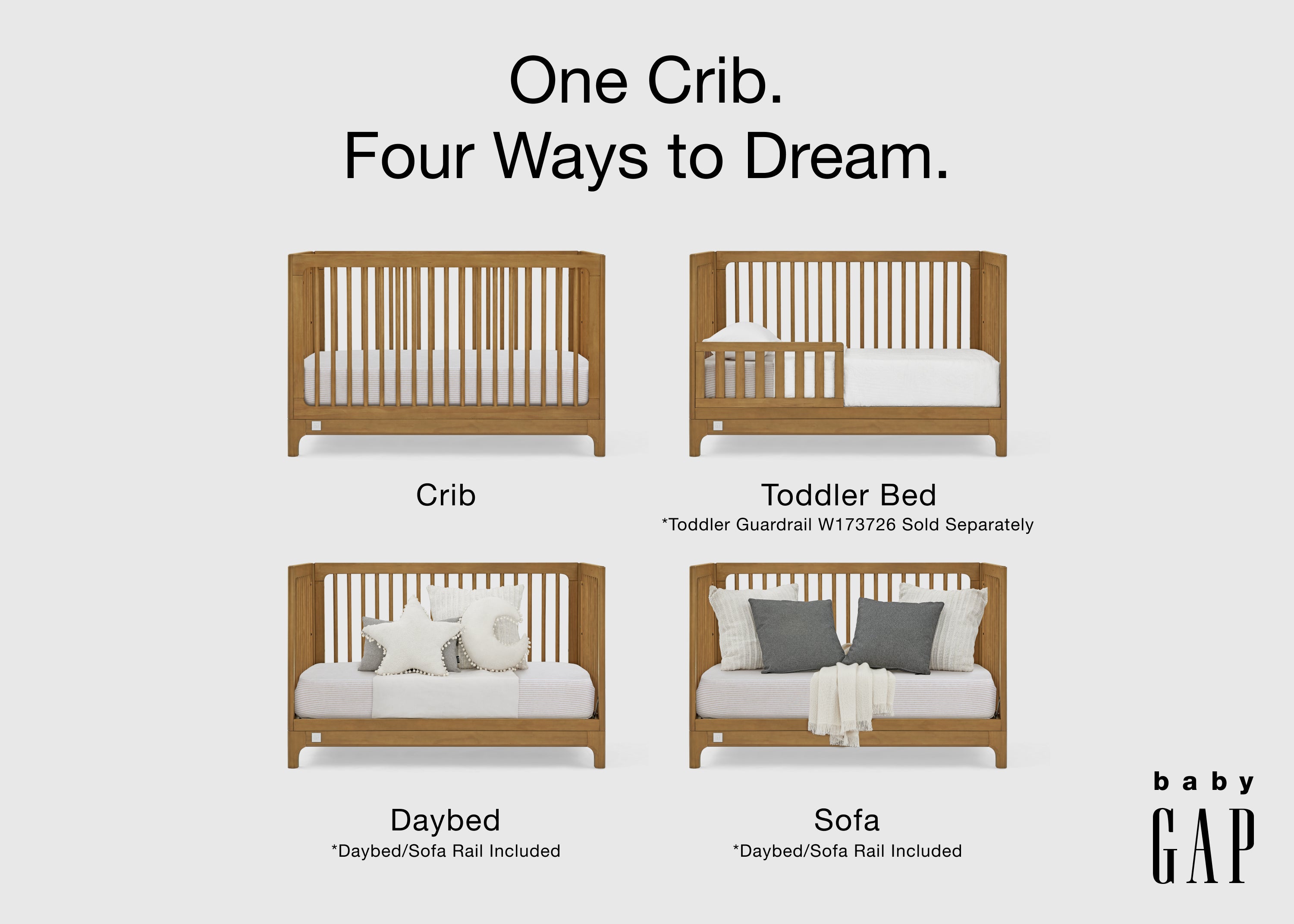 babyGap Wren 4-in-1 Convertible Crib | Delta Children