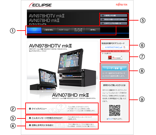 このマニュアルの使い方 / AVN978HDTV mk2・AVN078HD mk2 オンライン