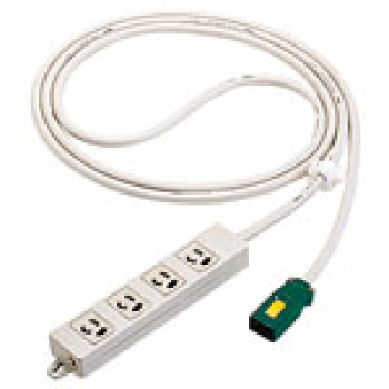 WFA6634HG ハーネス用OAタップ 接地2P15A 125V 抜止 4コ口 3m グレー