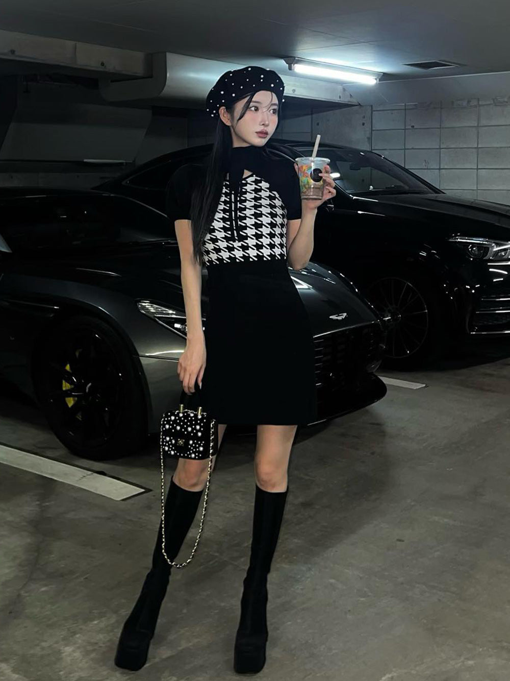 チェックリボンニットミニワンピース – Darich (ダーリッチ)