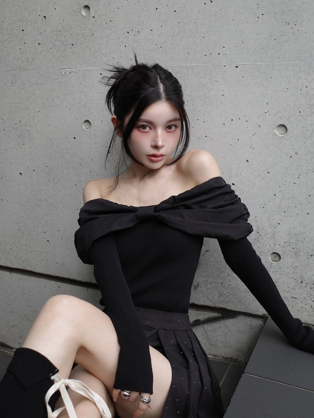 オフショルリボンニットトップス – Darich (ダーリッチ)