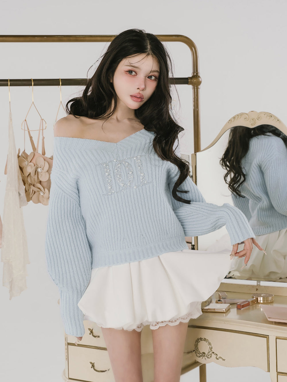 ファンシービーズDDロゴボリュームニットトップス – Darich (ダーリッチ)