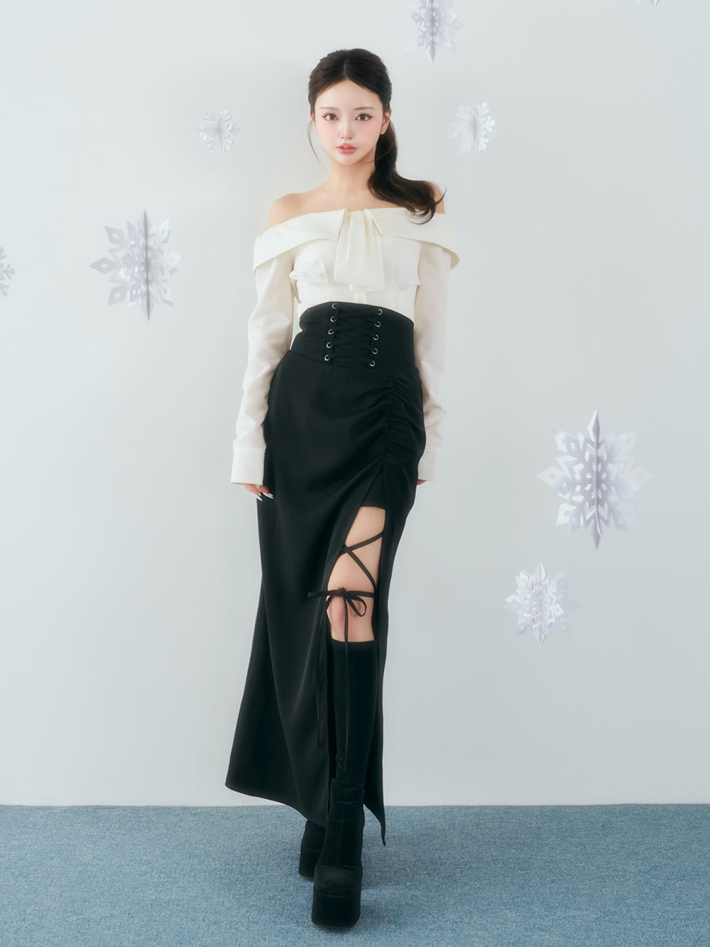 スリットコルセットロングスカート – Darich (ダーリッチ)