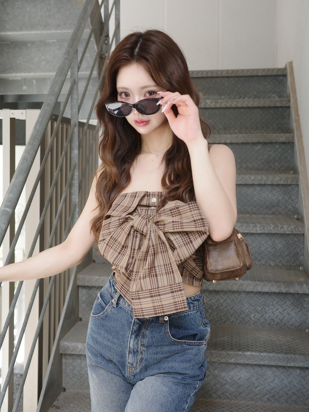 タータンチェックリボンベアトップ – Darich (ダーリッチ)