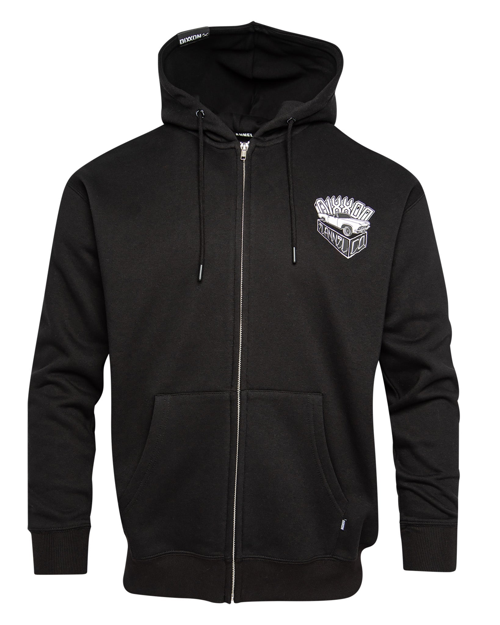 Black Dixxon Hoodie: Shop the White Block Zip Up Today