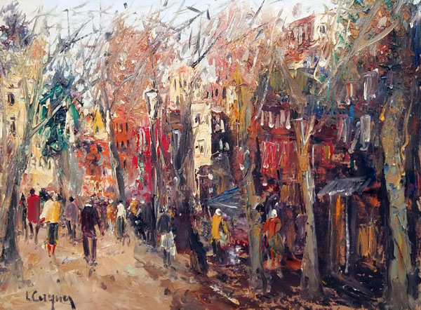 パリの風景画・フランスの風景・絵画販売・絵画購入・インテリア・実際