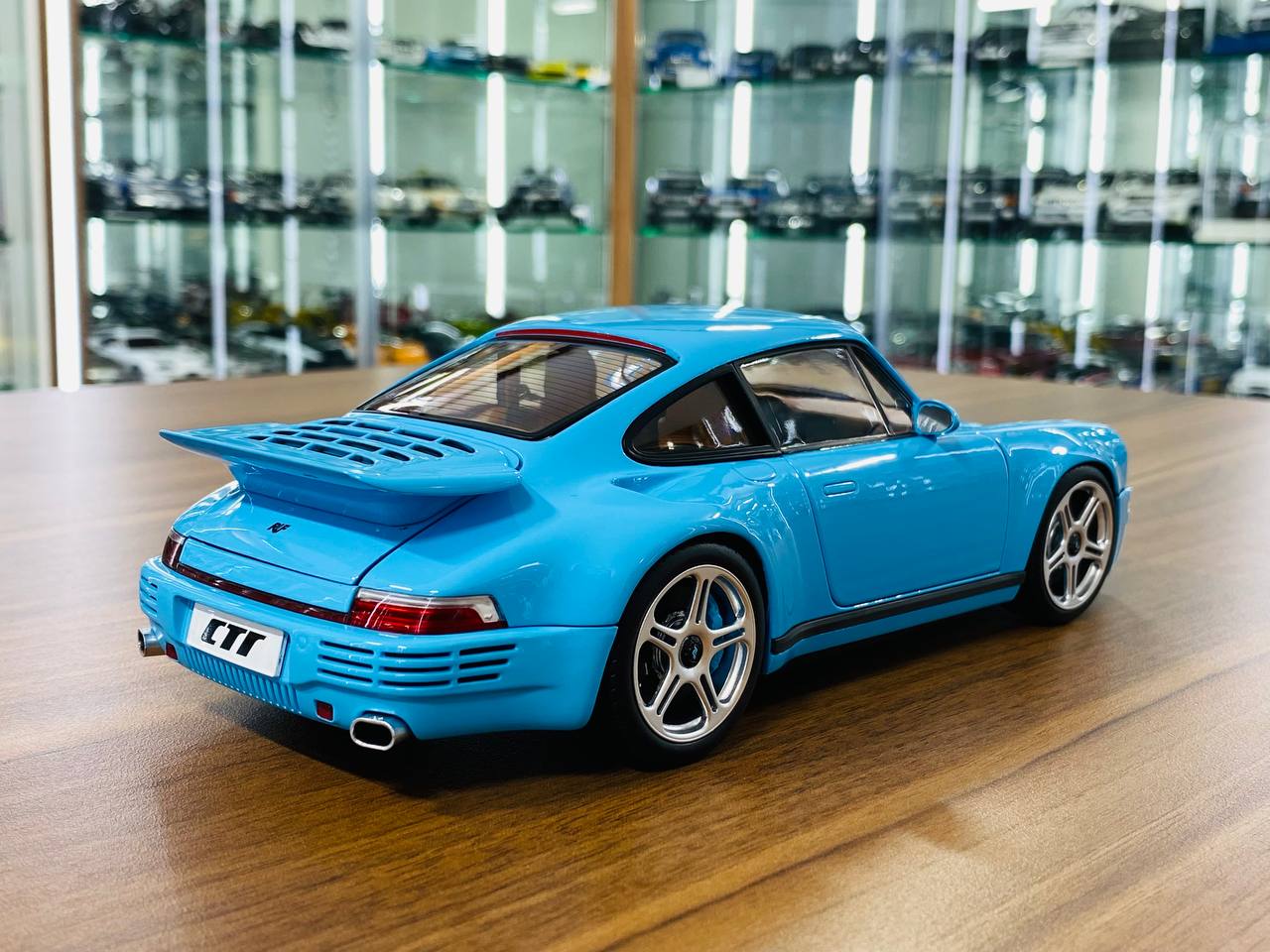 1/18 Diecast Sky Blue Almost Real Porsche RUF CTR Anniversary 2017