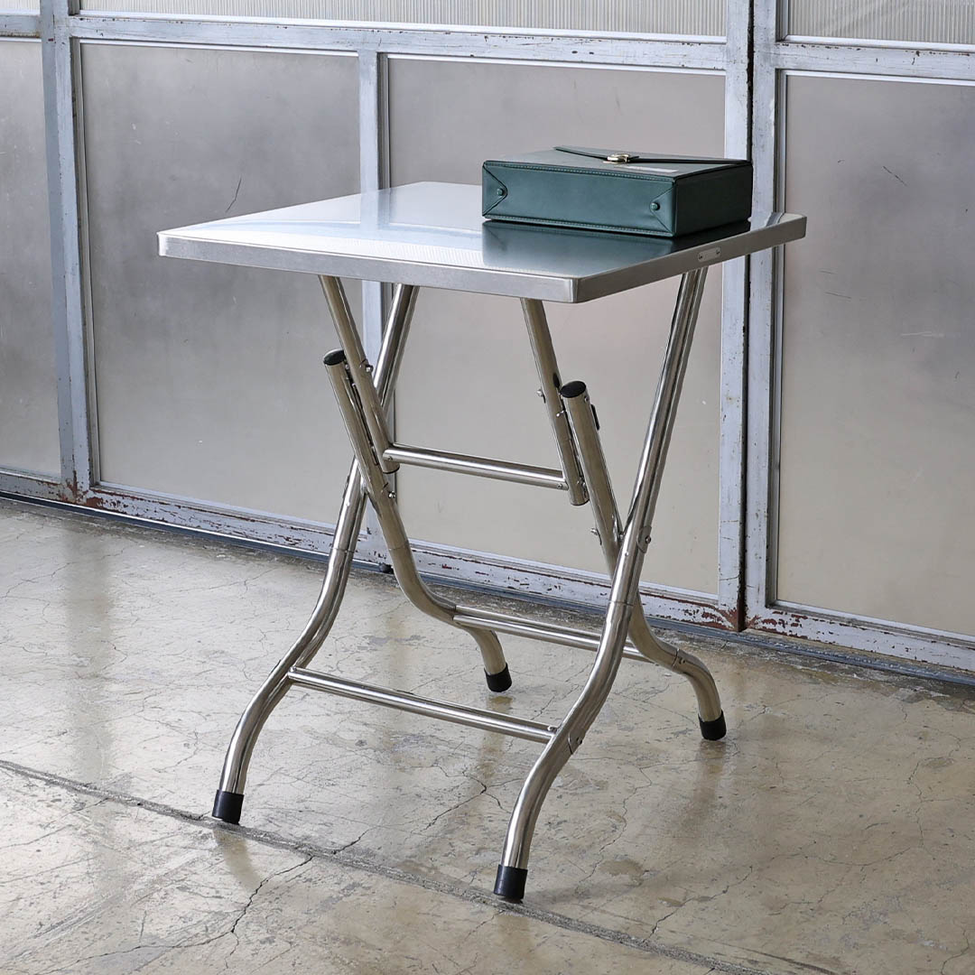 DULTON ONLINE SHOP | STAINLESS FOLDING TABLE 600×600(600×600): 家具