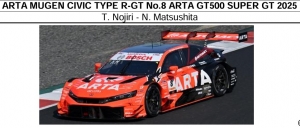 予約 スパーク1/64 スーパーGT 2025 ARTA 無限 シビック タイプR-GT