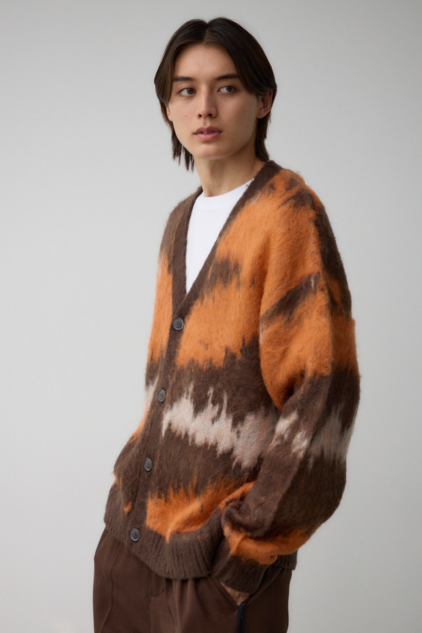 AZUL BY MOUSSY | 総柄モヘアライクカーディガン (カーディガン