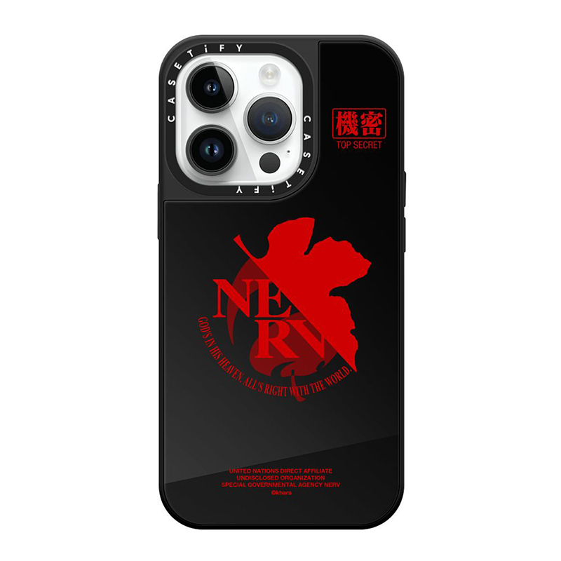 CASETiFYxEVA】NERV Logo MagSafe 対応ミラーケース（黒）/iPhone 14