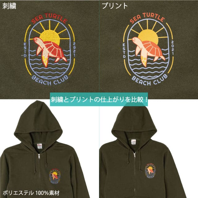 レギュラージップパーカー[CROSS STITCH CS2251]｜オリジナルプリント