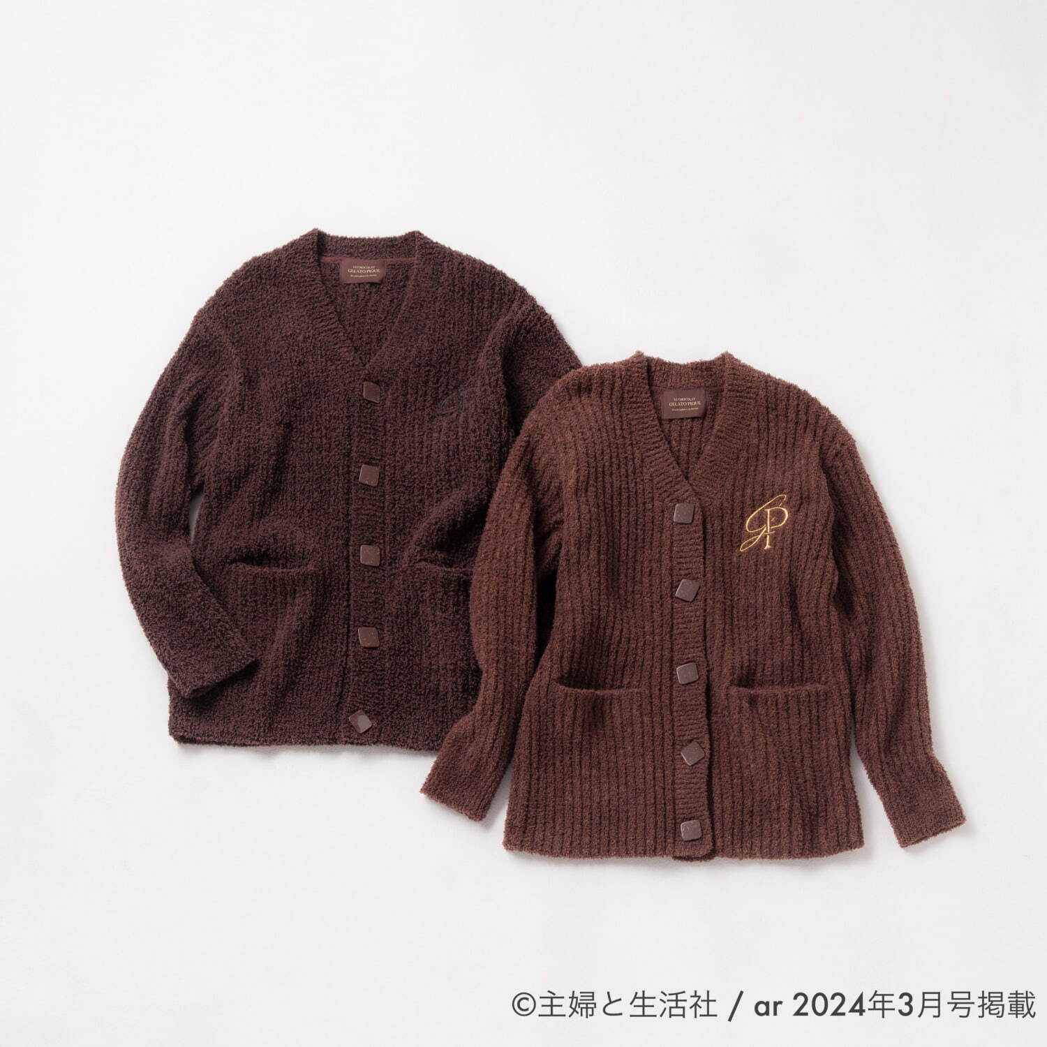 ジェラート ピケ24年バレンタインルームウェア、ハートボタンの