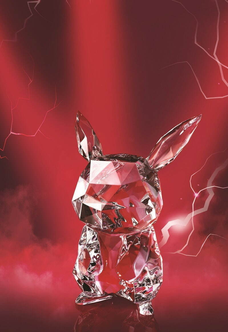 バカラ「ポケモン」ピカチュウのクリスタルガラスオブジェ、藤原ヒロシ