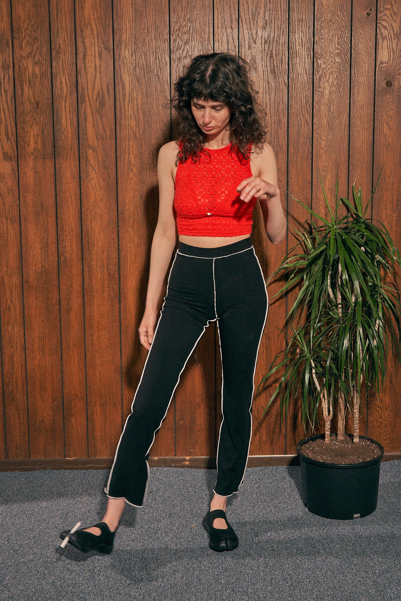 Tencel Rib Seamed Lounge Pants Black – Fashion Brand Company