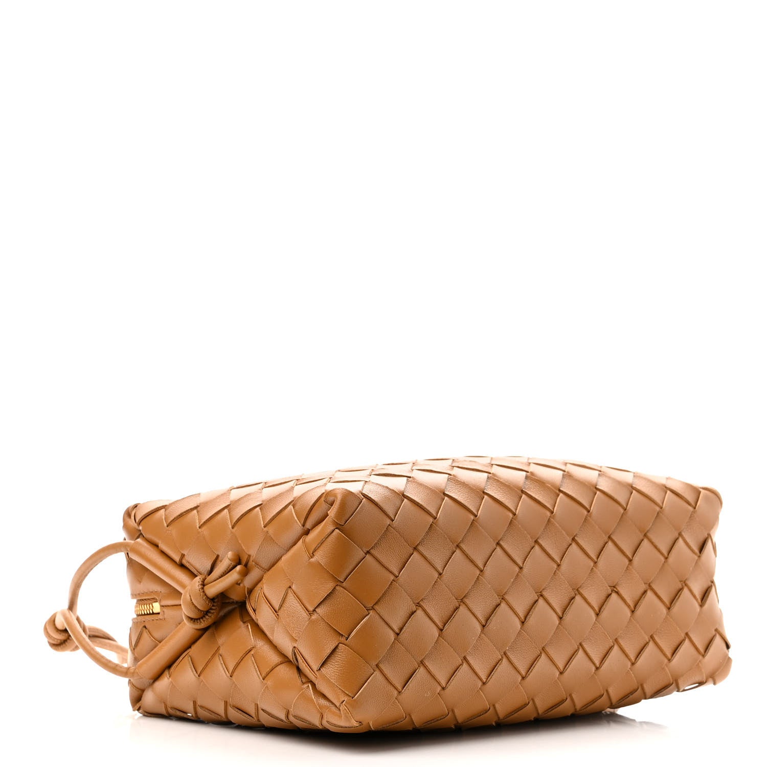 Bottega Veneta Nappa Intrecciato Small Loop Camera Bag Camel