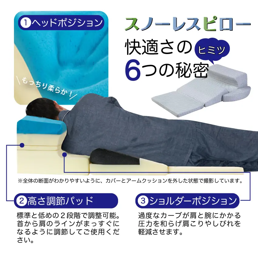 横向き寝まくら スノーレスピロー｜【公式通販】フランスベッド販売