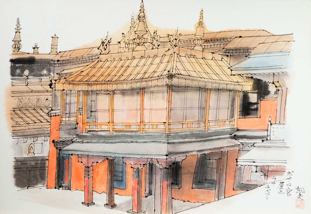 GP118☆原画を飾る！！☆師：平山郁夫☆東京芸大卒☆有名百貨店人気