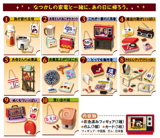 ぷちサンプルシリーズ 「なつかし家電がやってきた」 10個セット(食玩