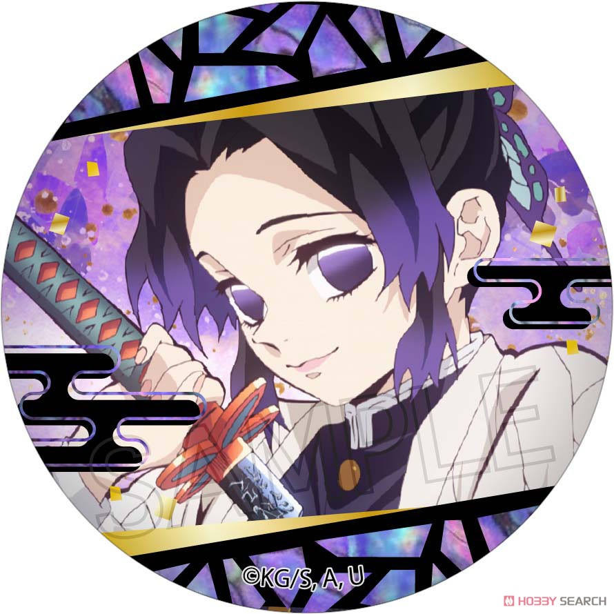 鬼滅の刃 螺鈿風シリーズ 缶バッジ 胡蝶しのぶ (キャラクターグッズ