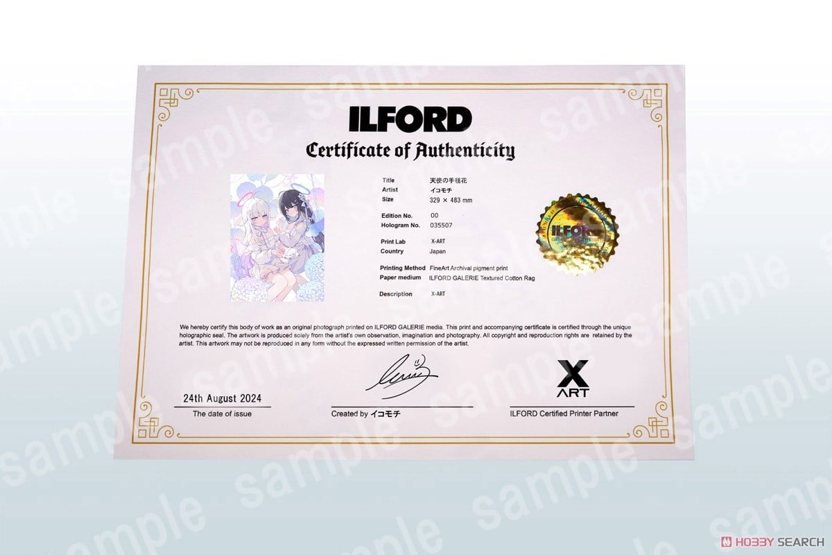 50枚限定】 イコモチ先生直筆サイン入り X-ART製 A3+サイズジークレー